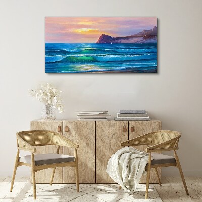 Foto auf leinwand Ein ruhiger Morgen am Meer