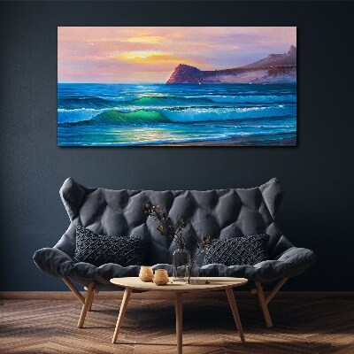 Foto auf leinwand Ein ruhiger Morgen am Meer