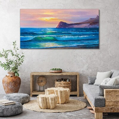Foto auf leinwand Ein ruhiger Morgen am Meer