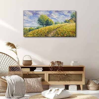 Foto auf leinwand Sommerliche Feldlandschaft
