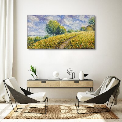 Foto auf leinwand Sommerliche Feldlandschaft