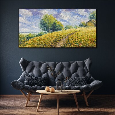 Foto auf leinwand Sommerliche Feldlandschaft