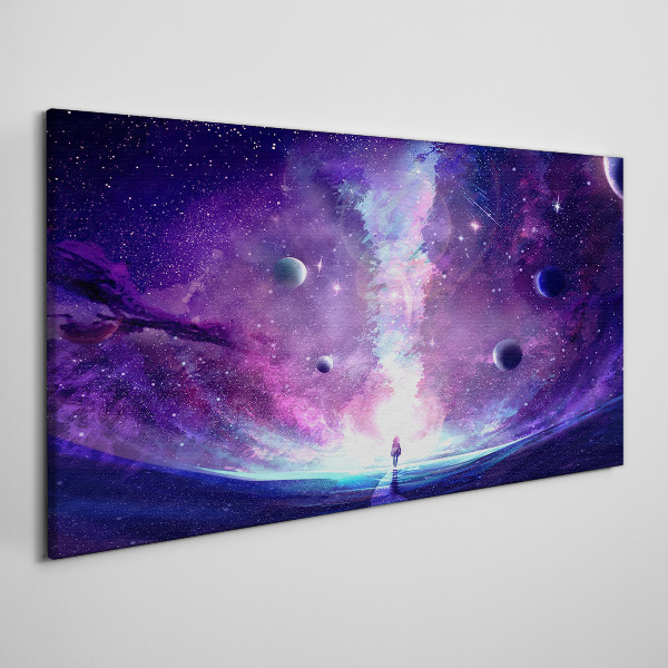 Foto auf leinwand Eine Weltraumreise durch die Galaxie