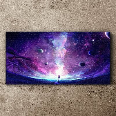 Foto auf leinwand Eine Weltraumreise durch die Galaxie