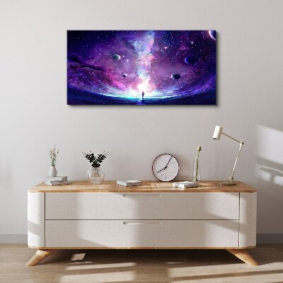 Foto auf leinwand Eine Weltraumreise durch die Galaxie