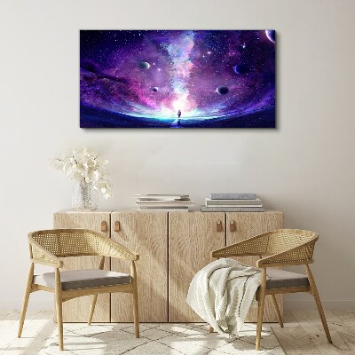 Foto auf leinwand Eine Weltraumreise durch die Galaxie