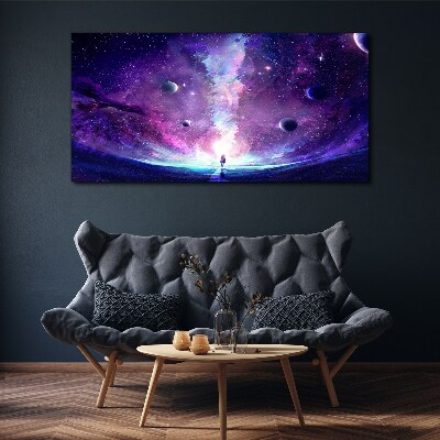 Foto auf leinwand Eine Weltraumreise durch die Galaxie