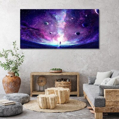 Foto auf leinwand Eine Weltraumreise durch die Galaxie