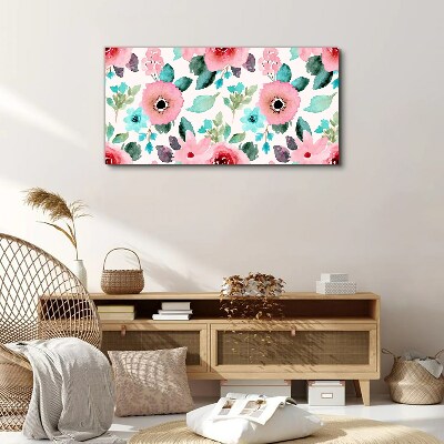 Foto auf leinwand Blumenmuster in zarten Farbtönen