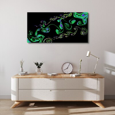 Foto auf leinwand Wellen bunter Spiralen