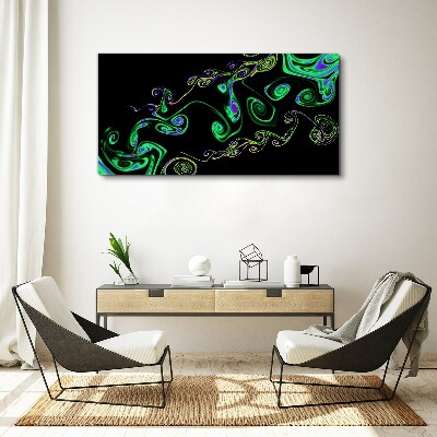 Foto auf leinwand Wellen bunter Spiralen