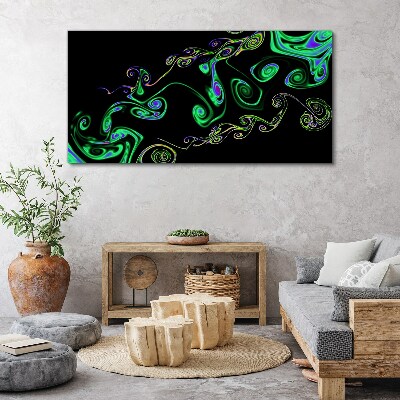 Foto auf leinwand Wellen bunter Spiralen