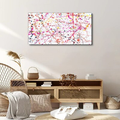 Wandbild Farbige Flecken auf weißem Hintergrund