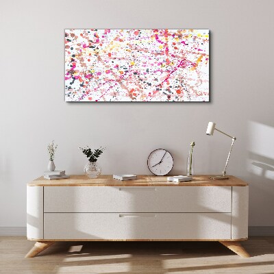Wandbild Farbige Flecken auf weißem Hintergrund