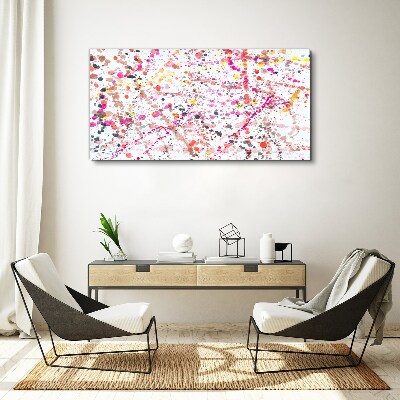 Wandbild Farbige Flecken auf weißem Hintergrund