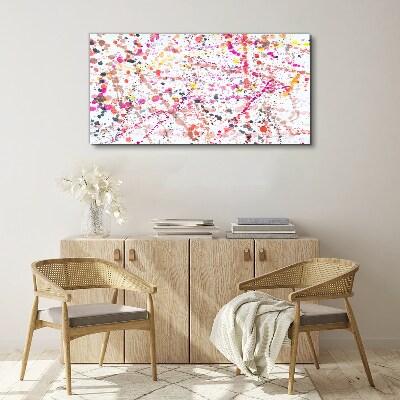 Wandbild Farbige Flecken auf weißem Hintergrund