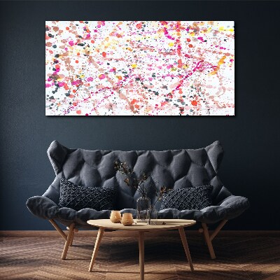 Wandbild Farbige Flecken auf weißem Hintergrund
