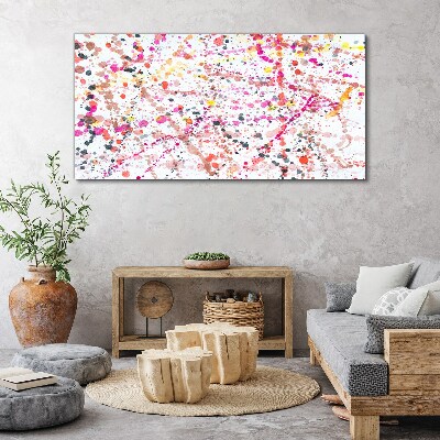 Wandbild Farbige Flecken auf weißem Hintergrund