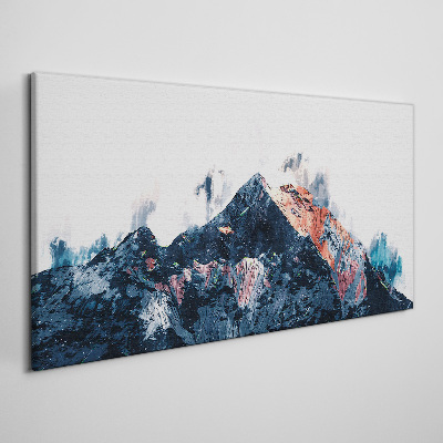 Foto auf leinwand Bergpanorama in abstrakter Form