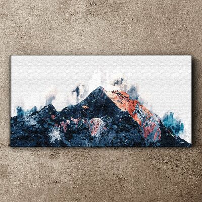 Foto auf leinwand Bergpanorama in abstrakter Form