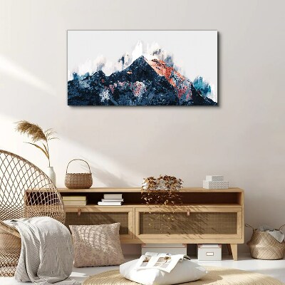 Foto auf leinwand Bergpanorama in abstrakter Form