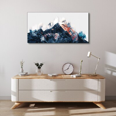 Foto auf leinwand Bergpanorama in abstrakter Form