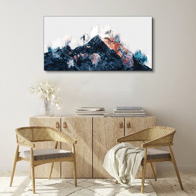 Foto auf leinwand Bergpanorama in abstrakter Form