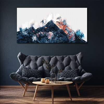 Foto auf leinwand Bergpanorama in abstrakter Form