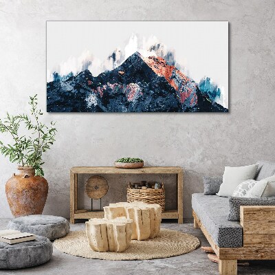 Foto auf leinwand Bergpanorama in abstrakter Form