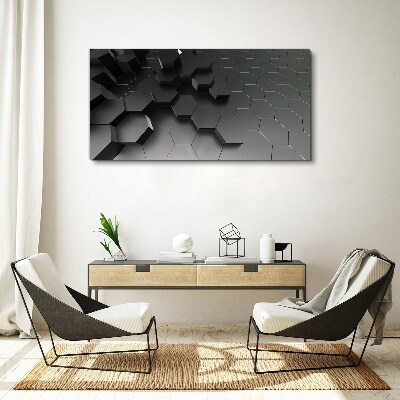 Foto auf leinwand Geometrische Strukturen in Grautönen