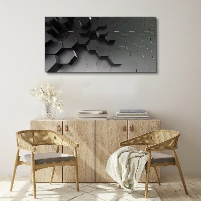 Foto auf leinwand Geometrische Strukturen in Grautönen
