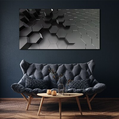Foto auf leinwand Geometrische Strukturen in Grautönen