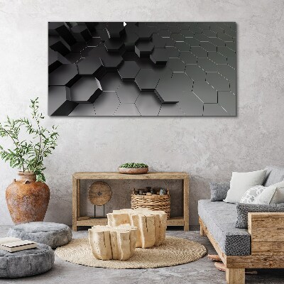 Foto auf leinwand Geometrische Strukturen in Grautönen