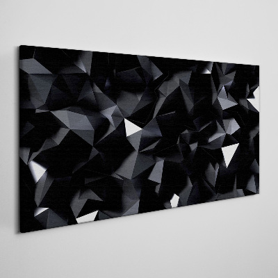 Foto auf leinwand Schwarzes geometrisches Mosaik