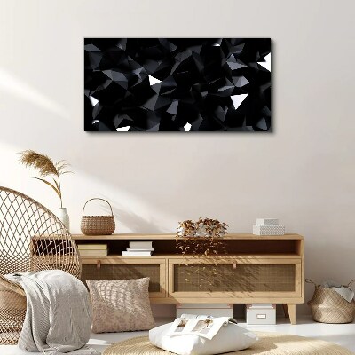 Foto auf leinwand Schwarzes geometrisches Mosaik