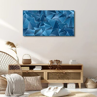 Foto auf leinwand Geometrie blauer Körper