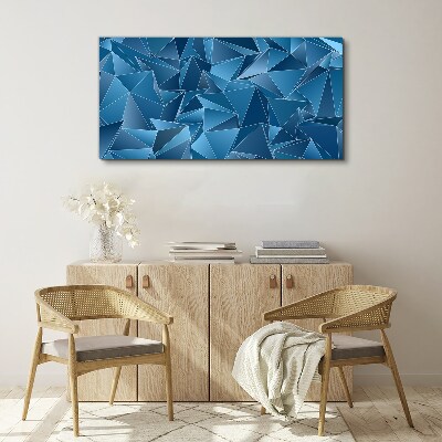 Foto auf leinwand Geometrie blauer Körper