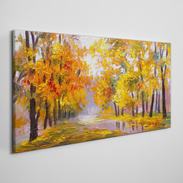 Foto auf leinwand Goldener Herbst im Park