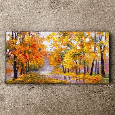 Foto auf leinwand Goldener Herbst im Park