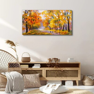 Foto auf leinwand Goldener Herbst im Park