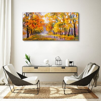 Foto auf leinwand Goldener Herbst im Park