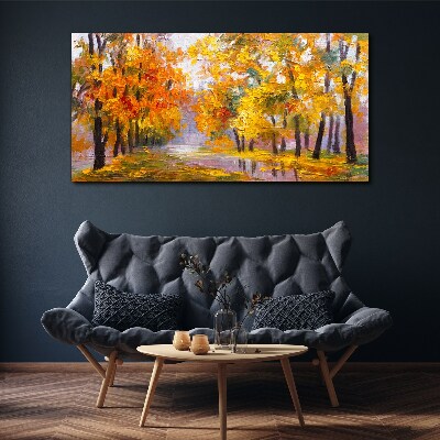 Foto auf leinwand Goldener Herbst im Park