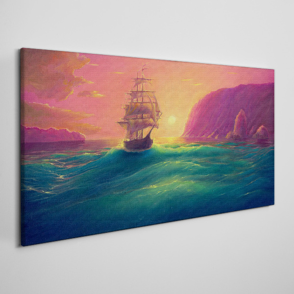 Foto auf leinwand Sonnenuntergang über dem Meer