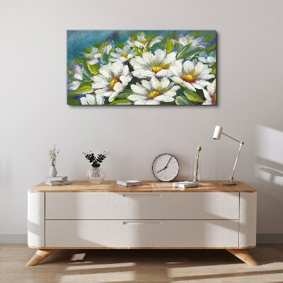 Foto auf leinwand Blumen-Charme in Blau