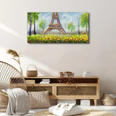 Foto auf leinwand Blumen des Eiffelturmbaums
