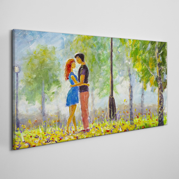 Leinwandbild Liebe im Grünen