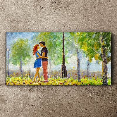 Leinwandbild Liebe im Grünen