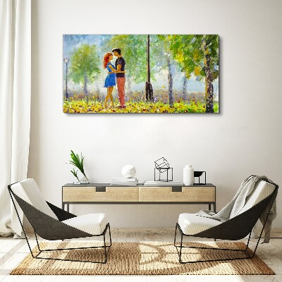 Leinwandbild Liebe im Grünen