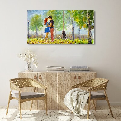 Leinwandbild Liebe im Grünen
