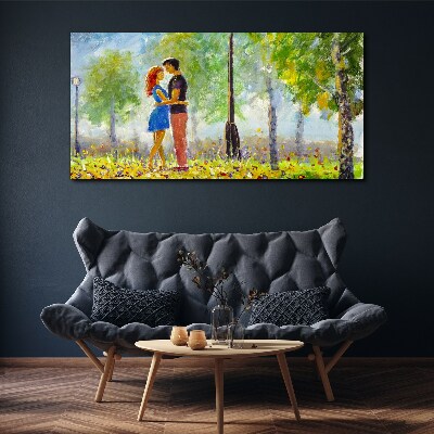 Leinwandbild Liebe im Grünen